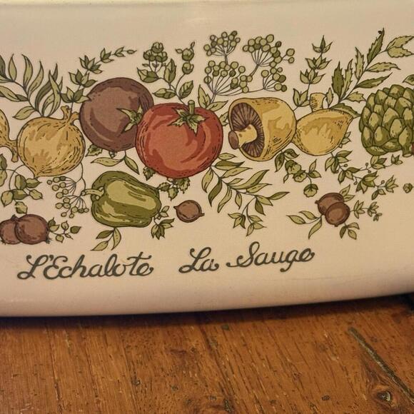 Vintage Corning Ware Spice of Life A-34-B L’Echolate La Sauge Casserole 12x10-2 - Picture 3 of 15